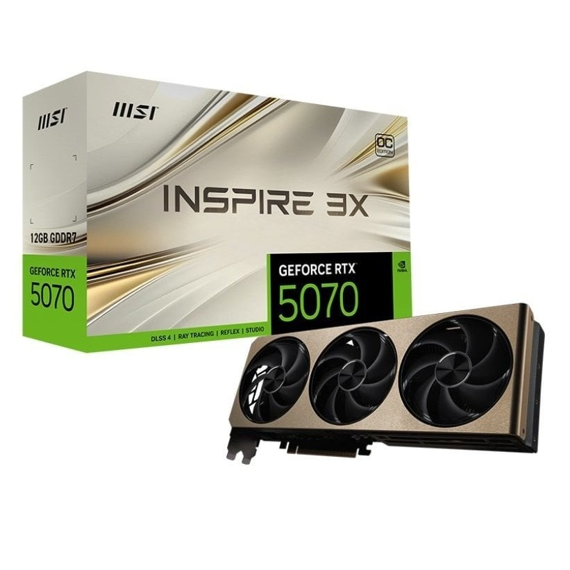 Відеокарта MSI GeForce RTX 5070 12G INSPIRE 3X OC — потужність нового покоління для геймерів і профі