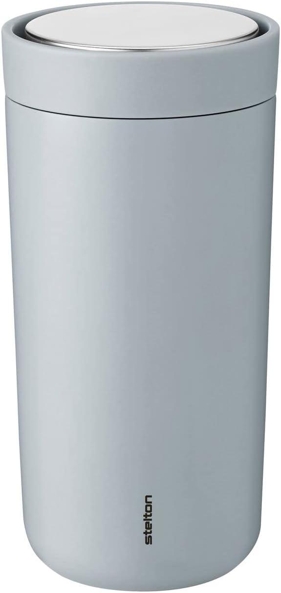 Stelton - Термокухоль з розумною кришкою, 0,4 л., нержавіюча сталь, колір Soft Cloud