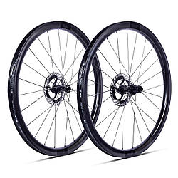 Колесо пер. + задн. 28" ERE TENACI GA40 CARBON, Gravel, 100x12/142x12, CL, HG11, tubeless, чорний сатин