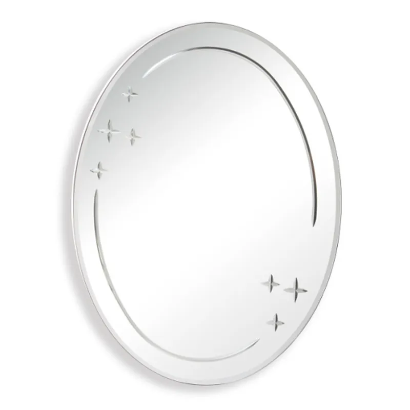 Дзеркало настінне Zerix FUSION MOZ03-55x70 овальне з декором (ZX5632), фото 1