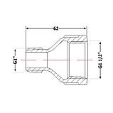 Перехід чавунний 1" 1/2х1" ВН, фото 2
