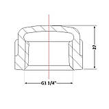 Заглушка чавунна 1/4 ВР, фото 2