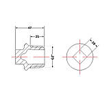 Заглушка чавунна 2" НР, фото 2