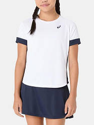 Дитяча Футболка Asics GIRLS TENNIS SS TOP Білий Темно-синій 137-147 (2044A045-101 137-147)