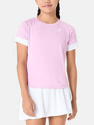 Дитяча Футболка Asics GIRLS TENNIS SS TOP Білий Рожевий 137-147 (2044A045-701 137-147)
