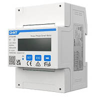 Лічильник CHINT DTSU666 (Smart Meter) 3×230/400V 5(80)A RS485 А+R± 4P DIN-рейка для внутрішнього моніторингу