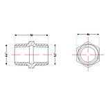 Ніпель чавунний 1" НР, фото 2