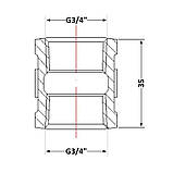 Муфта чавунна 3/4" ВР, фото 2