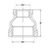 Муфта чавунна 2"х1" ВР, фото 2