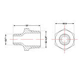 Ніпель чавунний 1" 1/4х1" НР, фото 2