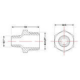 Ніпель чавунний 1" 1/2х1" НР, фото 2