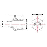 Ніпель чавунний 1" 1/2х1" 1/4 НР, фото 2