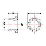 Футорка чавунна 1" 1/4х1" НР, фото 2