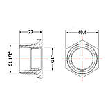 Футорка чавунна 1" 1/2х1" НР, фото 2