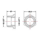 Футорка чавунна 1" 1/2х1" 1/4 НР, фото 2