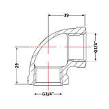 Кут чавунний 3/4" ВР, фото 2