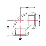 Кут чавунний 2" ВР, фото 2