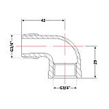 Кут чавунний 3/4" НР, фото 2