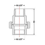 Згін "Американка" чавунна 1" 1/2 НР, фото 2