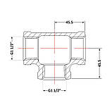 Трійник чавунний 1/2 ВР, фото 2