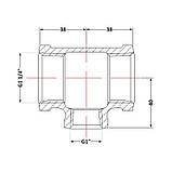 Трійник чавунний 1" 1/4х1"х1" 1/4 ВР, фото 2