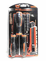 Набір інструментів універсальний для дому WL-1400 викрутки насадки ніж 14 в 1