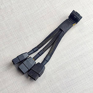 Перехідник 12VHPWR 12 pin + 4 pin живлення відеокарти 4090/4080/4070/L40/H100 з 3 x 8 pin тип B, фото 1