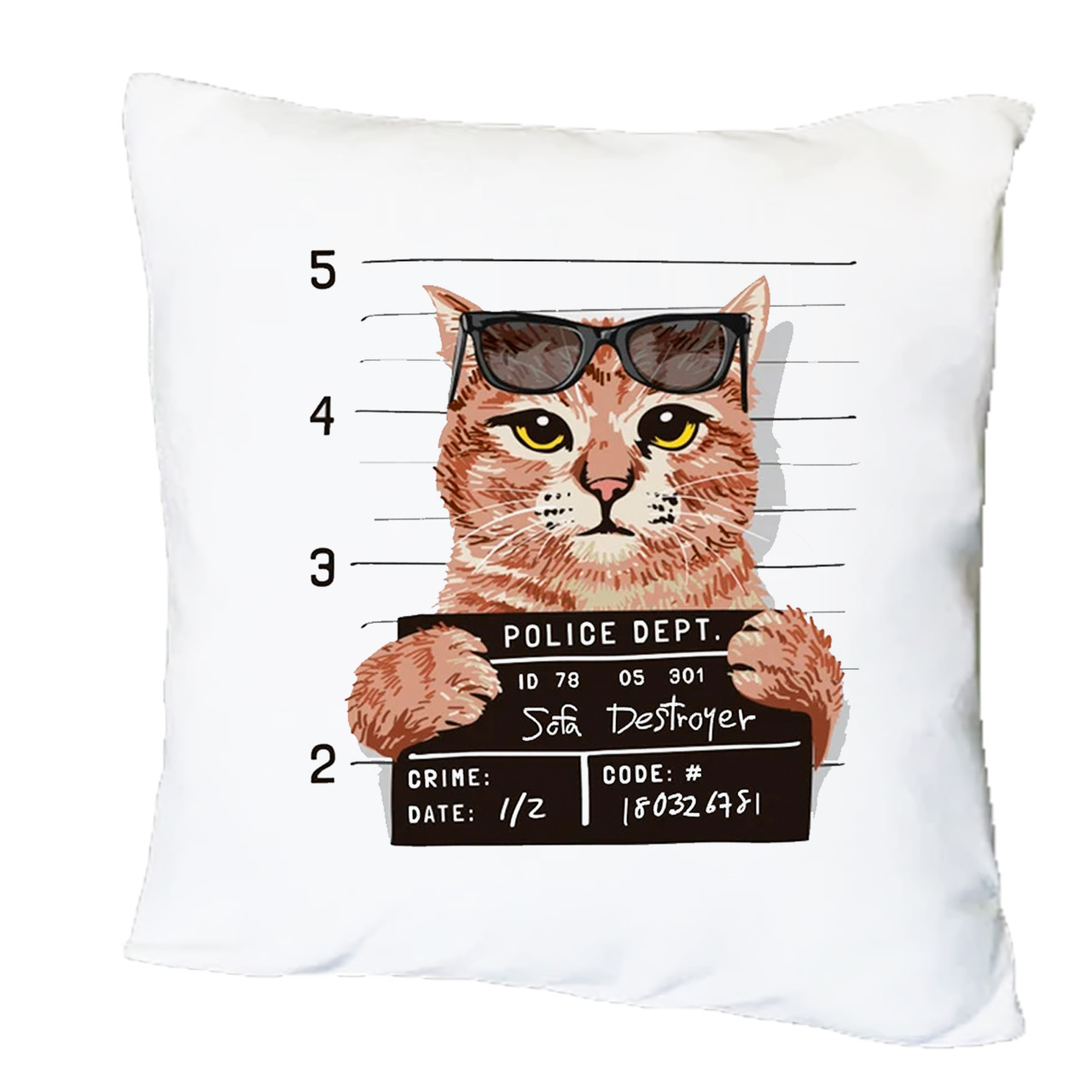 Подушка з друком "Bad cat, sofa destroyer" (25263), фото 1