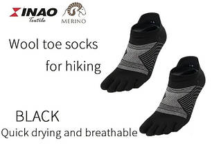 Спортивні шкарпетки з пальцями (40-43) Merino wool, фото 4