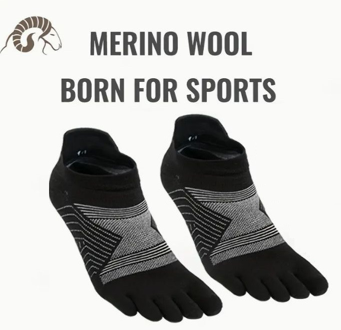 Спортивні шкарпетки з пальцями (40-43) Merino wool