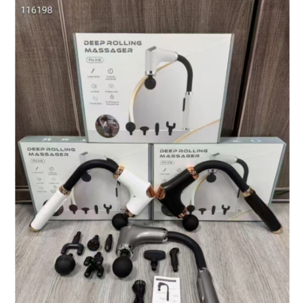 Вібраційний масажний ПІстолет для розслаблення м'язів, масажер для спини та шиї Fascia gunLY-849, фото 1