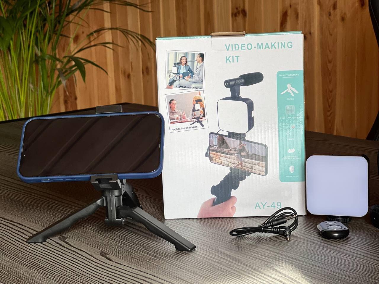 Відео світло .фотозйомки з кронштейном, бездротова лампа для відео = студійний Mobilephone, фото 1