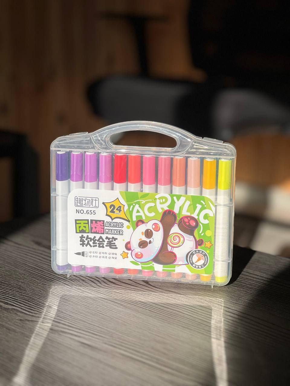 Акварельні маркери НОВІ 24 Water color penAND 655-24 (24 шт), фото 1