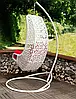 Підвісне крісло-кокон Багама — плетене крісло-гойдалка з подушкою для дому, балкона, саду та комфортного відпочинку на природі, фото 3