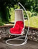 Підвісне крісло-кокон Багама — плетене крісло-гойдалка з подушкою для дому, балкона, саду та комфортного відпочинку на природі, фото 4