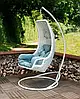 Підвісне крісло-кокон Багама — плетене крісло-гойдалка з подушкою для дому, балкона, саду та комфортного відпочинку на природі, фото 6