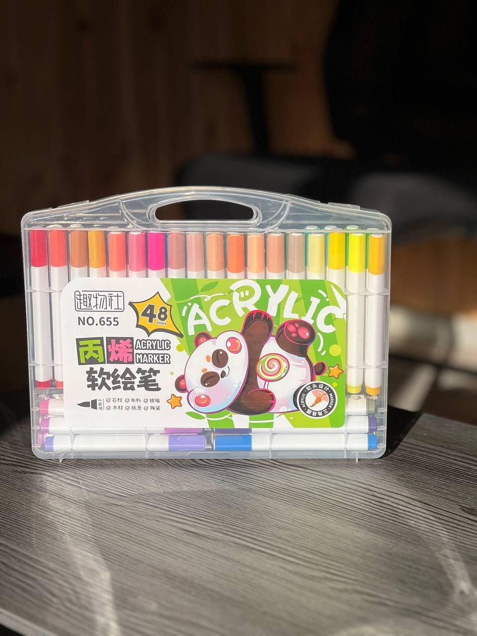 Акварельні маркери НОВІ 48 Water color penAND 655-48 (48 шт), фото 1