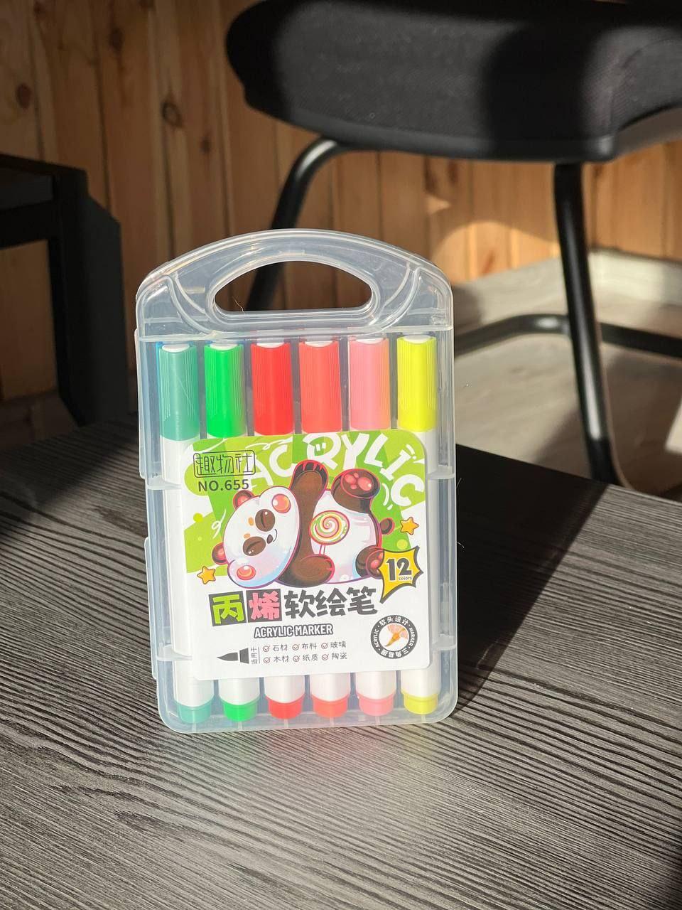 Акварельні маркери НОВІ 12 Water color penAND 655-12 (12 шт), фото 1