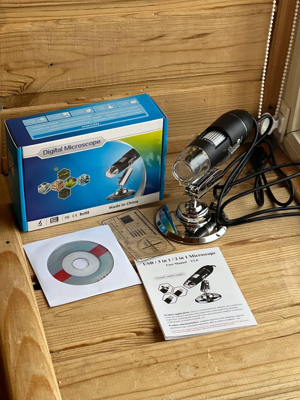 МІКРОСКОП Цифровий з роз'ємом USB паяння та ремонту мобільних телефонів, увели1600 AND HA -153, фото 1