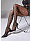 Жіночі грайливі колготки сіточкою з візерунком леопард універсальні тягнуться на стегні до 116 см чорні, фото 2