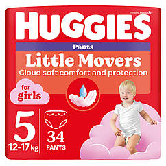 Підгузки-трусики дитячі Huggies Pant Girl розмір 5 (12-17кг) Jumbo 34 шт