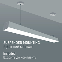 LED Світильник лінійний 50W 1,2м 5000К 220V VL-BN03-50125B Videx, фото 5