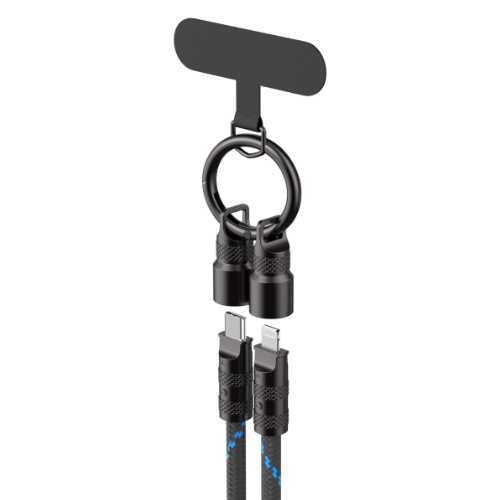 Кабель USB + ремінь 2в1 PD Type-C/Lightning Havit HV-CB6341 30W 1,2м чорний, фото 1