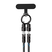 Кабель USB + ремінь 2в1 PD Type-C/Lightning Havit HV-CB6341 30W 1,2м чорний, фото 3