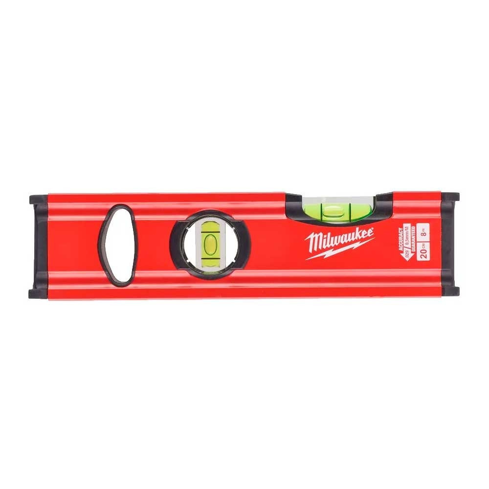 Рівень Milwaukee Slim 20, 2 капсули алюмінієвий 20 см Червоний (4932472091)