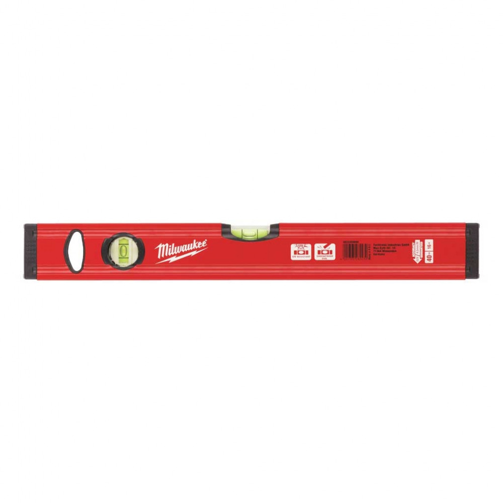 Рівень Milwaukee Slim Box, 2 капсули алюмінієвий 40 см Червоний (4932459090)