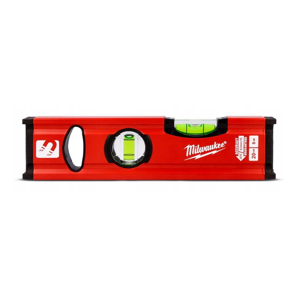 Рівень магнітний Milwaukee Slim Box, 2 капсули алюмінієвий 20 см Червоний (4932478897)