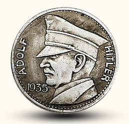 Сувенір монета 5 рейхсмарок 1935. Адольф Гітлера