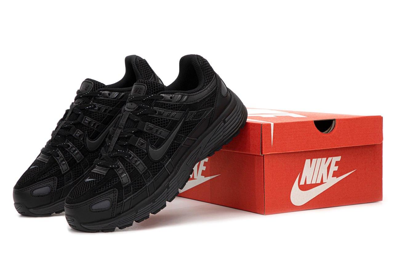 Чоловічі кросівки Nike P-6000 All Black Чорні Взуття Найк П-6000 текстиль сітка демісезон