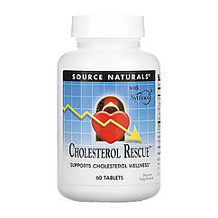 Для зниження рівня холестерину Source Naturals Cholesterol Rescue 604 мг 60 таблеток